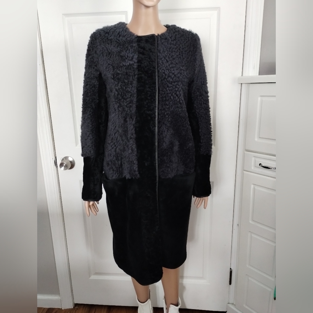 Lanvin Shearlings Black Teddy Jacket Cozy Mid-Length Design 40 - Picture 2 of 12